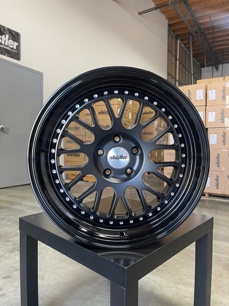 SK1 Satin Black Face / Gloss Black Lip - Whistler Wheels